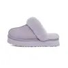 Diskette tofflor glider designer sandaler män kvinnor päls skjutreglage slip-on flip flops kastanj svart juni dyster kol röd rosa mens toffel glid sandal scuffs 35-42