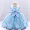 Kız Elbiseler Keaiyouhuo Yaz 1 Yıllık Doğum Günü Partisi Elbise Sevimli Mavi Prenses Zarif Tül Çocuk Kostüm Bebek Kız Kız Giysileri 6m