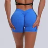 Traje de yoga Volver V Butt Cintura alta Verano Mujeres Shorts Push Up Color sólido Skinny Gym Shorts Pantalones cortos elásticos 230801