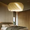 Pendant Lamps Moden Puffy Angel RIng Circle Louvers Creative Postmodern Style Warm Light Pendent Chandeliers Ins Minimalist Design Lamp