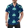 Casual overhemden voor heren Kawaii Cloud Blouses Heren Polka Dots Print Hawaiiaans Korte mouw Grafisch Streetwear Oversized Vakantiehemd Cadeau