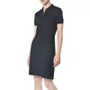 Party Dresses 2023 Women's Alligator Short Polo Dress Summer Elegant Sleeve Over Knee High Quality