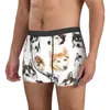 Cueca Humor Boxer Bonito Husky Siberiano Colagem Shorts Calcinha Roupa Interior Masculina Cães Animal Poliéster Para Homme S-XXL