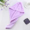 Autumn Winter Drying Turban Towel Coral Velvet Warm Wrap Solid Quick Dry Long Hair Absorbent Shower Cap