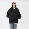 Kvinnors blusar unisex skjortor kvinnor män japan streetwear mode löst avslappnad långärmad last par överdimensionerad utomhus