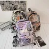 Skolväskor ryggsäck stor kapacitet Junior High School Student School Bag 2023 Autumn Printed Fashion Personality Street Z230802