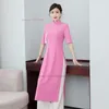 Этническая одежда 2023 Aodai Vietnam Cheongsam Плать