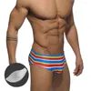 Maillots de bain pour hommes rayé maillot de bain mode européenne américaine Sexy avec poussoirs été plage Surf séchage rapide Bikinis 2023