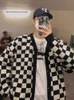 Herrenpullover Gmiixder Herbst Vintage Checkerboard Cardigan Langarm Knopfpullover Herren Preppy Casual Strickwaren Jacke Unisex Streetwear J230802