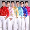 Stage Wear JUSTSAIYAN Arrivée Tops De Danse Latine Pour Homme Multi Couleur Coton Chemise Hommes Salle De Bal Compétitif Fête De Mariage Satisfait Chemises