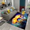 Ковры 3D психоделический грибной ковер красочный коврик для лесного растения для гостиной спальни декор ковер ванный швейцар для дома декор ковер R230802