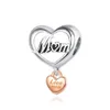 Haute qualité s925 argent lettre amour coeur charmes décoration Saint Valentin cadeau bijoux bricolage fit Pandora bracelet collier designer mode fête bibelots