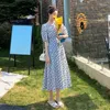 Sukienki imprezowe francuskie letnie styl kwiecistej sukienki kwiatowe kobiety swobodne szczupłe żeńskie maxi v-dół odzieży boho panie szyk 2023