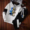 Tracksuits Spring Fall Men's Tracksuit High Quality Hoodie+pants Outfit Letter Hooded Pullover Jogging Sweatpants 2PCS Man Casual Sport Kit T230802