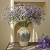 Flores decorativas 62 cm ramo único flor artificial de plástico Gypsophila faça você mesmo arranjo de buquê de casamento decoração de casa feito à mão