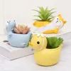 Objets décoratifs Figurines Si les plantes en pot de table de dessin animé mignon créent des pots de fleurs succulentes zakk décorations pour petits animaux et 230802