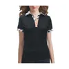 T-shirt manica polo da donna di marca classica all'ingrosso di alta qualità comoda e traspirante in Summer Street Beach Leisure221