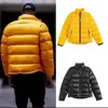 Jaquetas masculinas luxuosas Jaqueta puffer com capuz com zíper Parkas Colete feminino estampado com letra Quente Casais de inverno Amarelo preto comum Casacos de grife Casacos