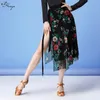 Vêtements de scène 1 pièces/lot jupe de danse latine florale femmes chaîne de taille avec sous-vêtements Tango Chacha Costumes de danse du ventre