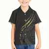 Camicie casual da uomo Kid Boy Polynesian Tribal Samoan Totem Tattoo Samoa Prints Abbigliamento unisex Top Camicia da bambino Camicetta da ragazza per bambini Abbigliamento da vacanza