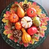 Decorative Flowers Halloween Mini Artificial Pumpkin Pine Cones Simulation Vegetable Fruit Thanksgiving Party Supplies Fall Harvest Home