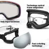 Kayak Goggles Çerçevesiz Antifog Gece Lens Kutusu Seti% 100 UV400 Koruma Snowboard Antislip Kayış Kar Erkekler için Kadın 230801