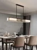 Ljuskronor kinesiska te -rum koppar ljuskrona rektangulär zen bar restaurang studie huvudlampa
