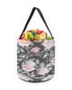 Storage Bags Flower Rose Pink Basket Sweet Candy Bucket Portable Home Bag Hamper For Kids Toys Party Decoration Supplies