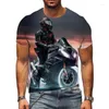 Heren T-shirts Zomer Cool Cover Shirt Motorracer Print Top Losse Casual Street Apparel Plus Size XXS-6XL