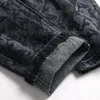 Heren Jeans Zwarte Print Stretch Mode Slim Fit Denim Potlood Broek Lente Zomer Mannelijke Dagelijkse Broek Pantalones Para Hombre