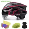 Casques de cyclisme BOLER casque de vélo homme femmes sécurité en plein air moto vélo lentille amovible visière route de montagne 230801