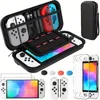 1 st switch OLED CASE COMPATIBLE med Nintendo, 9 i 1 Tillbehör för Switch OLED -modell med dockningsbart skyddsfall, HD -skärmskydd