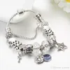 Pendentif Charms Pandora Snake Chain Bracelets porte-bonheur pour femme avec logo original Pandora Girls Jewelry Accessoires de mode