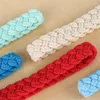 Keychains 2pcs Vintage Twist Cotton Rope Keychain Women Temperament 12 Colors Car Bag Key Ring Braided Chain For Jewelry