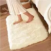 Tapetes 40 60cm Super Macio E Confortável Piso De Lã De Seda Espesso Antiderrapante Tapete Tapete Branco