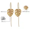 Stud Lotus Fun Real 925 Sterling Silver Creative Handmade Design Fine Jewelry 18K Gold Monstera Leaves Drop Earrings for Women Bijoux 230801