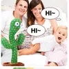 Dekorativa föremål Figurer Dancing Cactus Repeat Talking Toy Song Högtalare Wriggle Sing Talk Plushie fyllda leksaker för Baby Adult 230802