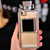 Cell Phone Cases Luxury Diamond Crystal Pearl Perfume Bottle Shaped Chain Women Phone Case for iPhone 11 12 13 14 pro max XS XR 7 8 Plus Cover L230731