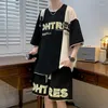 Survêtements pour hommes Survêtement d'été T-shirt Shorts 2 pièces Lettres Tenues imprimées Costume de sport Surdimensionné Casual Streetwear Homme Ensembles Vêtements