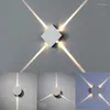 Wandleuchten, LED-Lampe, Nachttisch, moderne minimalistische Strahler, runde Form, Kreuz, Schlafzimmer, Flur, Treppe, Gang, Leuchten, Acryl