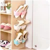 Hooks 1Pcs Living Room Wall Mounted Bathroom Storage Rack Waves Separated Single Shoe Shelves