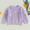 Cardigan 0 24m automne bébé garçons filles vêtements pull à manches longues fleur tricot né tricots pull haut pour bébé 230802