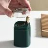 2st Toothpick Holders förvaring Tandpetare Holder Portable Creative Hand Press Push Automatic Eject Multicolor Light Luxury Style Home Gadget Bottle