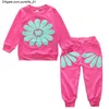 Neonate Completi di abbigliamento Primavera Autunno Fiori Tempo libero T-shirt a maniche lunghe Pantaloni Neonata Vestiti per bambini Abiti Bebes