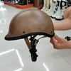 Мотоциклетные шлемы ретро шлем Brown Vintage Motorbike Soldier Casco de Moto Biciclet