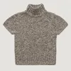 Women's Sweaters 2023 Spring And Summer Women Sweater Wool Knit Turtleneck Short-sleeved