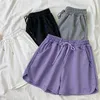 Kvinnors shorts Kvinnor som kör korta byxor för kvinnor att bära Sport Sports Home Nightwear Gym med Belt Elastic midje Fitness Y2K Harajuku