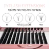 False Eyelashes Easy Fan Lashes Extension DIY 2d3d5d10d Faux Mink Blooming Eyelash Extensions 003005007010 Auto Fanning Makeup Lashes x0802