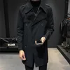 Мужские траншевые пальто мужская одежда 2023 над коленями весна японский стиль Хараджуку