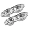 Plates Sauce Seasoning Dish Household Condiment Dishes Stainless Steel Dipping Multipurpose